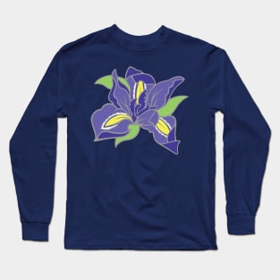 Indigo Iris Long Sleeve T-Shirt